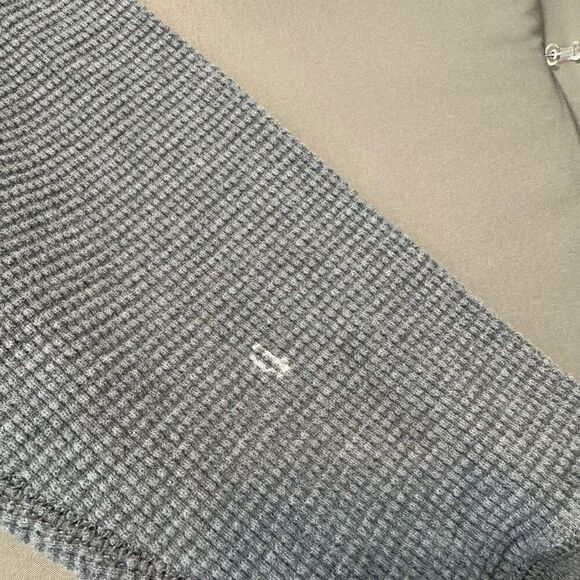 L.L. Bean Adult Thermal Henley Long Sleeve Sweater Gray Size Large 100% Cotton - Picture 4 of 9